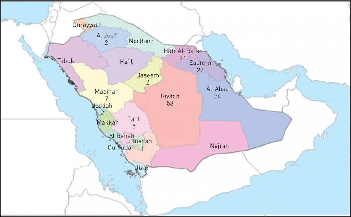 Mapa de al ahsa Arabia Saudita