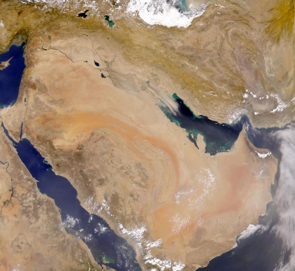 Mapa de Arabia Saudita satélite