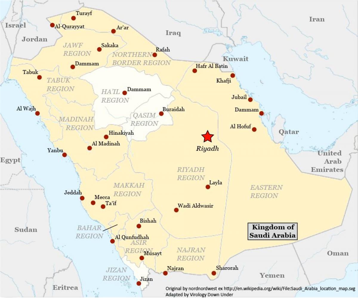 Mapa de najran Arabia Saudita