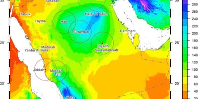 Mapa de Arabia Saudita climático