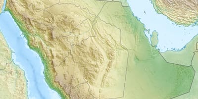 Mapa de Arabia Saudita montañas