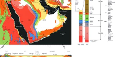 Mapa geológico de Arabia Saudita