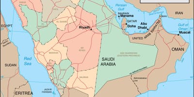 Mapa de Arabia Saudita provincias