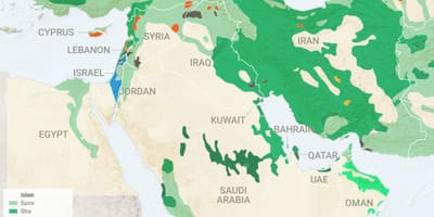 Mapa de Arabia Saudita la religión