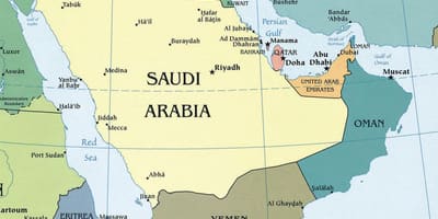 Mapa de capital de Arabia Saudita