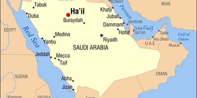 Mapa de granizo Arabia Saudita