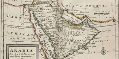 Mapa de la antigua Arabia Saudita