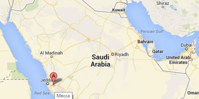 Mapa de la meca, Arabia Saudita